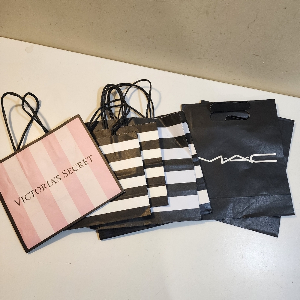 Victoria's Secret Sephora and MAC Shopping Bags Bundle Of 7